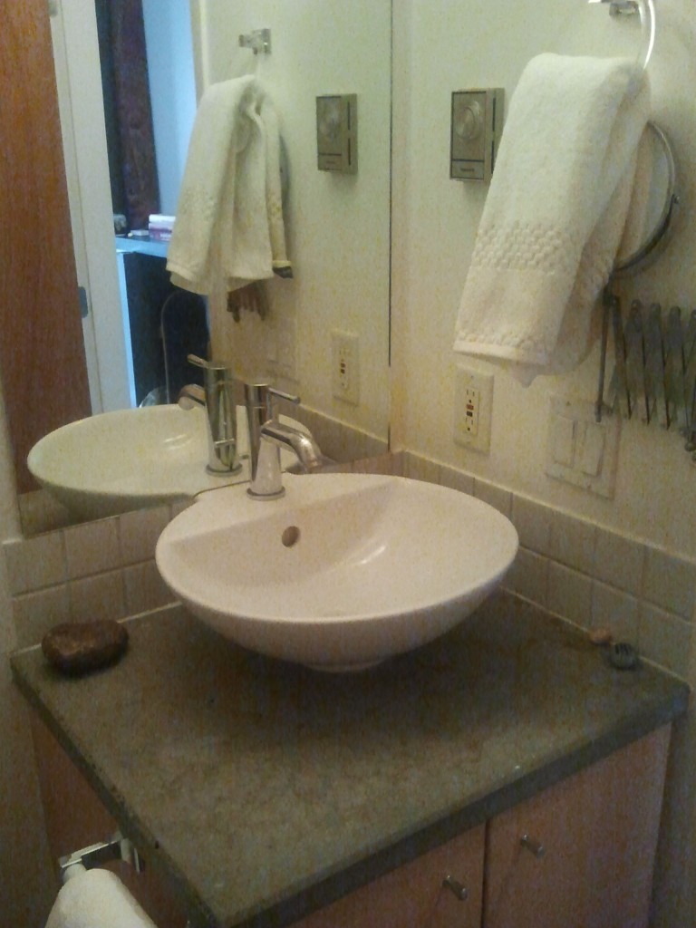 Ultra Modern sink with concrete counter